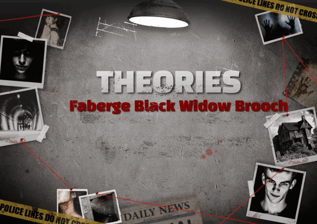 faberge black widow brooch
